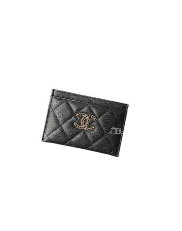 [명품]샤넬 23 블랙 크리스탈 CC로고 플랩 카드 홀더 블랙 캐비어 AP3401 1149833 793425187