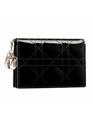 [명품]베스트셀러 디올 LADY DIOR 플랩 카드지갑 블랙 S0011OVRB S0011OVRBM900