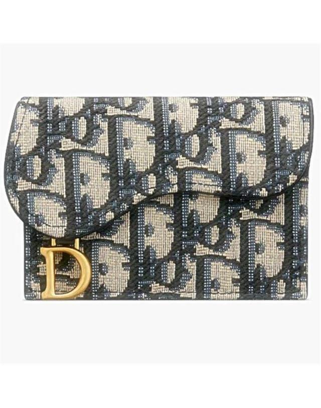 디올 [명품]내일도착 디올 SADDLE 플랩 카드지갑 블루 S5611CT S5611CTZQM928 BLACK 착용컷