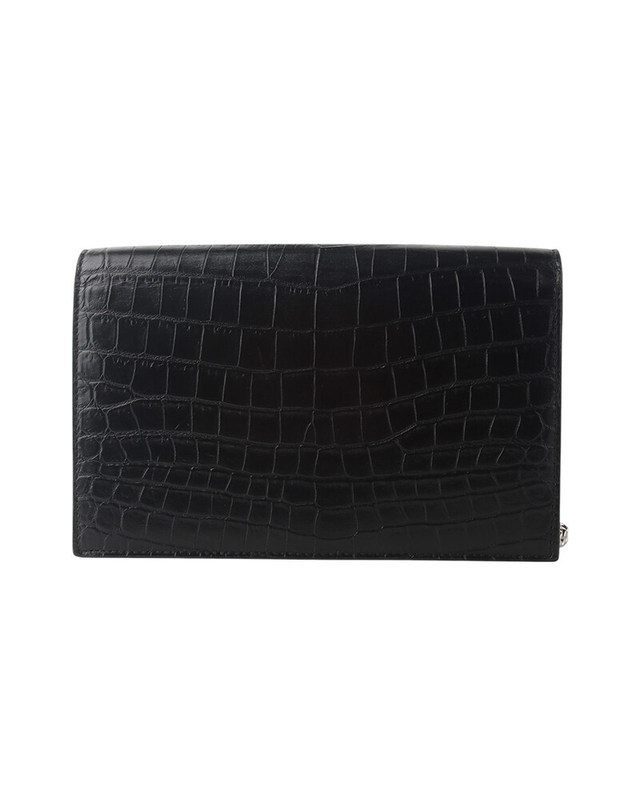 생 로랑 [중고명품] [중고명품] YSL 생로랑 452159 크로커다일 케이트 태슬 WOC 크로스백 35210 BLACK 착용컷