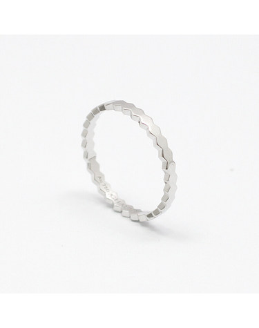 [중고명품] 쇼메 081930 18K 화이트 골드 2.5MM 비마이러브 링 비드쇼메 반지 60호