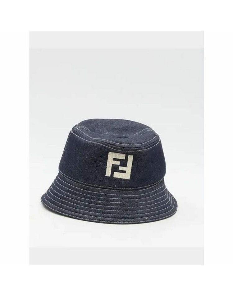 Fendi/리본즈(병행수입) [명품] 펜디 FF Squared 데님 버킷 햇 스퀘어 FXQ958 ARR1 F0QA2