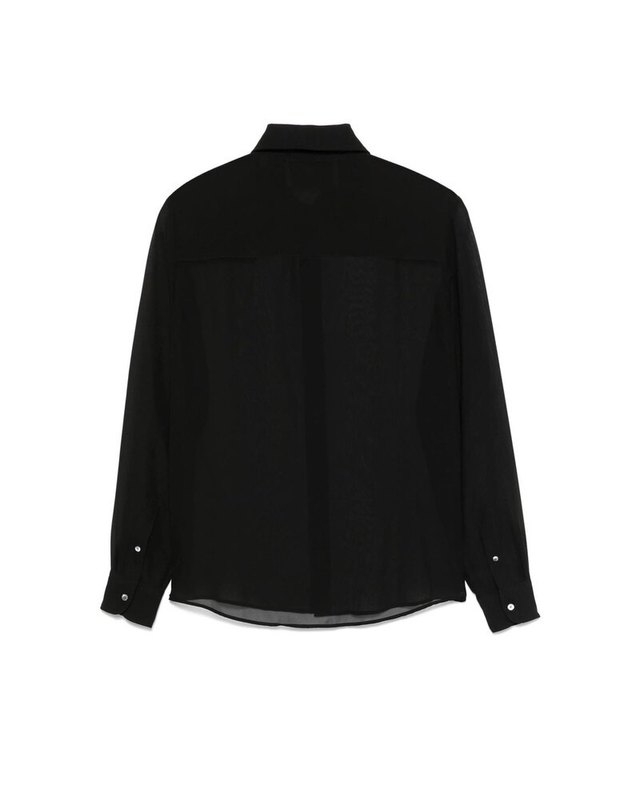 아미 [명품] 아미 여성 쉬어 클래식 셔츠 FSH051 PL0027 001 BLACK 착용컷