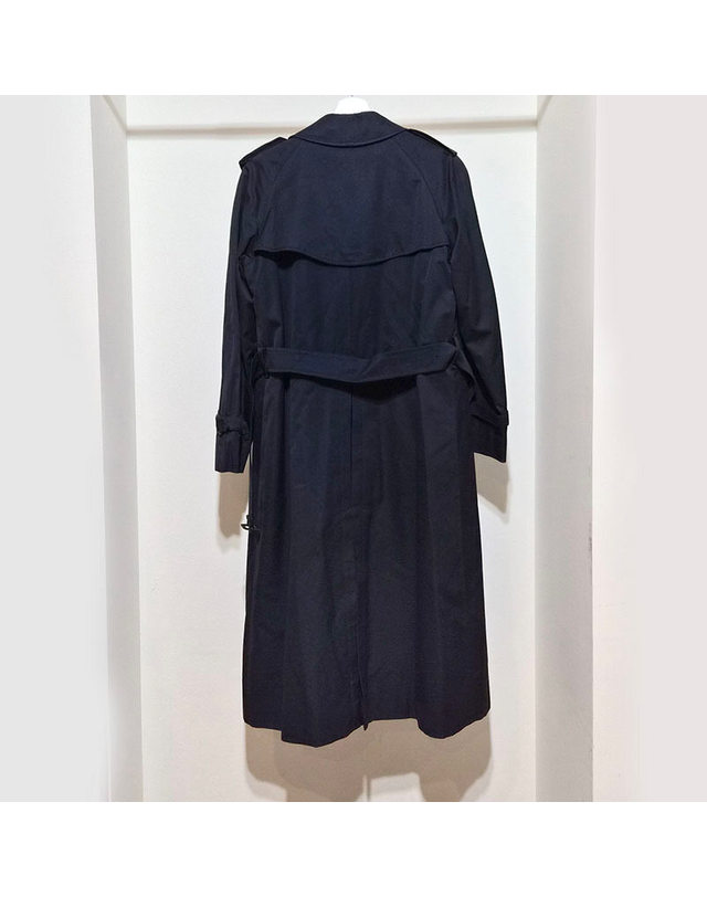 버버리 키즈 버버리 [중고명품] [중고명품] 버버리 더블 브레스티드 트렌치코트 L118943 네이비 착용컷