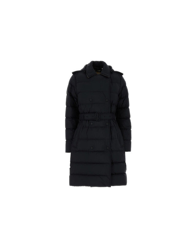 버버리 키즈 버버리 [명품] 버버리 26FW 켄트 KENT 벨티드 롱 패딩자켓 블랙 8131875 네이비 착용컷