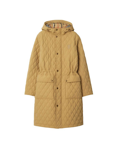 [명품]버버리 24FW 로고 패치 투 포켓 다이아몬드 롱 퀄팅 자켓 샌드 8097997 1311510209905865