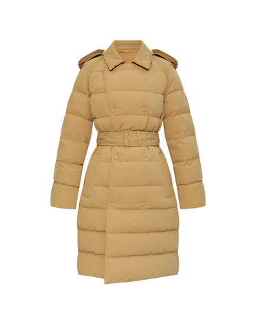 [명품]버버리 24FW 로고 패치 더블 브레스트 벨티드 롱 패딩자켓 샌드 8097986 2378842273432321