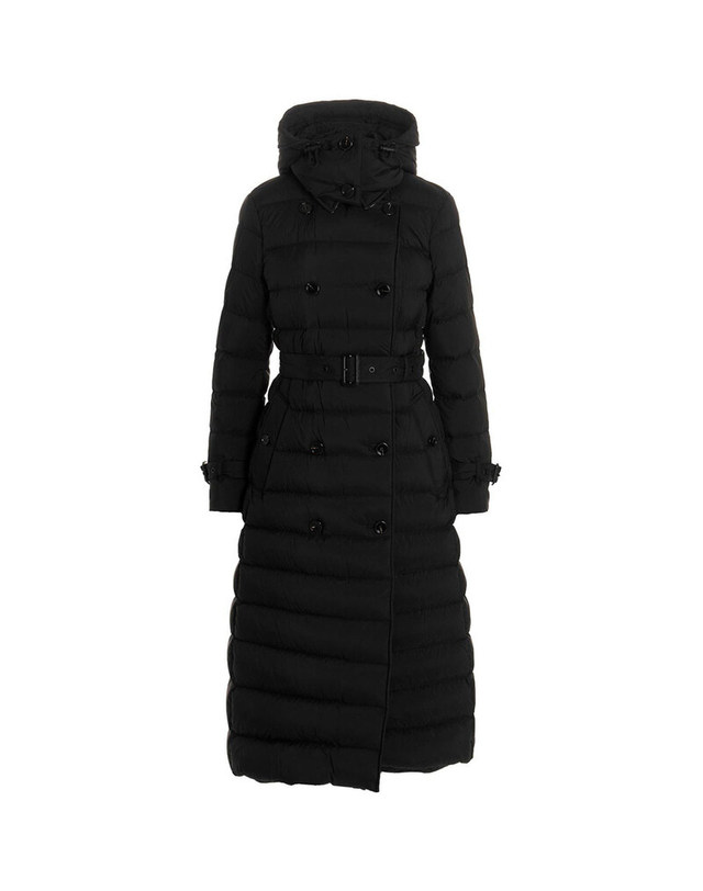 버버리 [명품]버버리 24FW ASHWICK 벨티드 롱 패딩자켓 블랙 8096365 3172774537648986 BLACK 착용컷