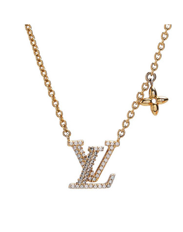 [중고명품] 루이비통 골드 메탈 LV 아이코닉 목걸이