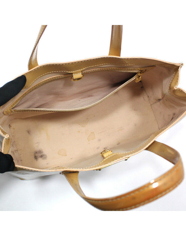 루이비통 [중고명품] [중고명품] Louis Vuitton 루이비통 M91452 모노그램 베르니 윌셔PM 토트백 밝은 브라운 착용컷