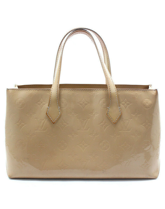 루이비통 [중고명품] [중고명품] Louis Vuitton 루이비통 M91452 모노그램 베르니 윌셔PM 토트백 밝은 브라운 착용컷