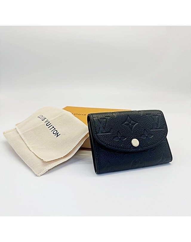루이비통 [명품]루이비통 송아지 가죽 반지갑 로잘리 코인퍼스 블랙 핑크 M81455M81520 BLACK 착용컷