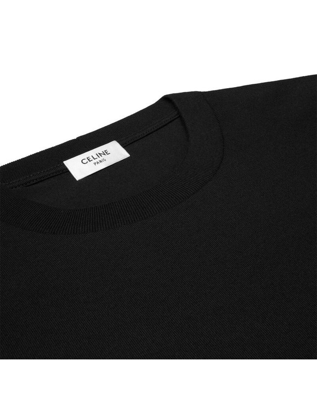 셀린느 [명품] 셀린느 26SS 로고 코튼 블랙 반팔 티셔츠 RX0I31242 GDX7 BLACK 착용컷