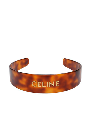 [중고] 브라운 레오파드 CELINE 로고 헤어밴드 PC0242 FA0 0031