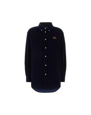 [명품] 미우미우 코듀로이 및 스웨이드 셔츠 MK1626 18SZ F0008