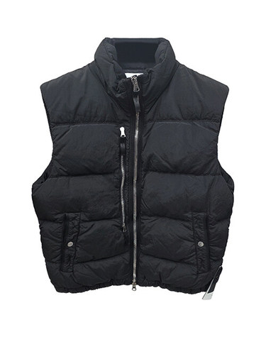 [명품] 25FW 와펜패치 에코닐 나일론 메탈 다운 베스트 블랙 남성 베스트 K2S15G100006 S0019 V0029
