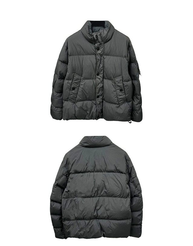 스톤아일랜드 키즈 스톤아일랜드 [명품] 25FW 와펜패치 가먼트 다이드 크링클 랩스 다운 자켓 다크 그레이 남성 자켓 K2S154100010 S0A23 V0062 / 네이비 착용컷