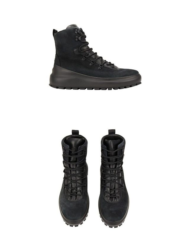 스톤아일랜드 키즈 스톤아일랜드 [명품] 22FW 77FWS0404 V0029 파브리크 하이커 부츠 블랙 남성 신발 진한 그레이 착용컷