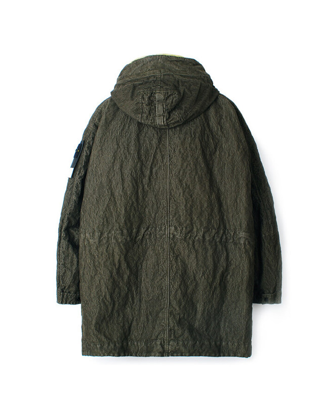 스톤아일랜드 키즈 스톤아일랜드 [명품] 25FW 스톤 링클 코듀로이 롱 후드자켓 카키 K2S157100009 S0229 V0054 착용컷