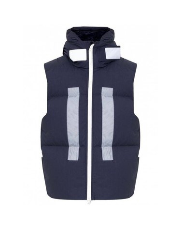 [명품] 스톤아일랜드 G09X2 MARINA 러버 왁스 포플린 다운 후드 Vest Cropped 핏 마리나 베스트 크롭핏 7915G09X2 V0020