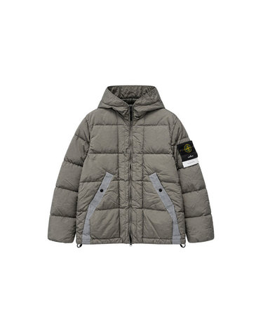 [명품] 스톤아일랜드 26FW 와펜 패치 나일론 메탈 후드 패딩자켓 그레이 L2S15 4100019 S0019 V0060