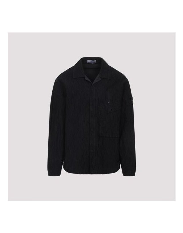 스톤아일랜드 키즈 스톤아일랜드 [명품] 스톤아일랜드 1200020 Wrinkled 코듀로이 500Tc 오버셔츠 링클 K2S15 S0229 V0029 네이비 착용컷