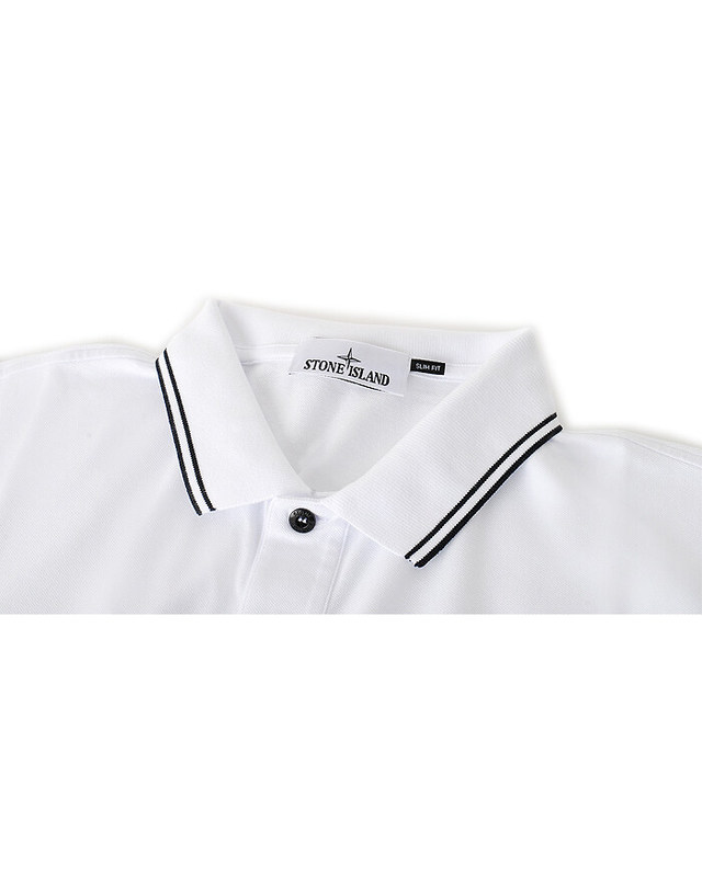 스톤아일랜드 키즈 스톤아일랜드 [명품] 26SS 스톤 PK 반팔 라인 카라티 화이트 L1S152200010 S0018 V1001 밝은 그레이 착용컷