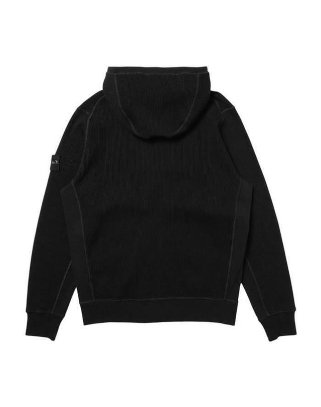 스톤아일랜드 키즈 스톤아일랜드 [명품] 스톤아일랜드 오가닉 코튼 와플 레귤러핏 후드 집업 블랙 6100058 S0044 V0029 카키 착용컷