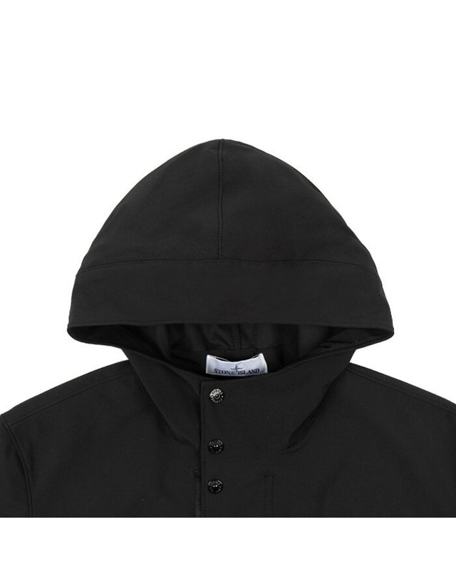 스톤아일랜드 키즈 스톤아일랜드 [명품] 스톤아일랜드 와펜로고 라이트 소프트 쉘 후드 남성 자켓 S154100118 S0A22 V0029 진한 그레이 착용컷