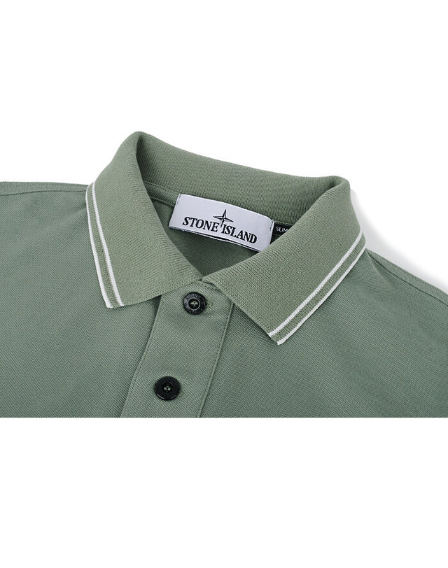 스톤아일랜드 키즈 스톤아일랜드 [명품] 25SS 스톤 PK 반팔 라인 카라티 민트그린 K1S1522002SC S0018 V0055 카키 착용컷