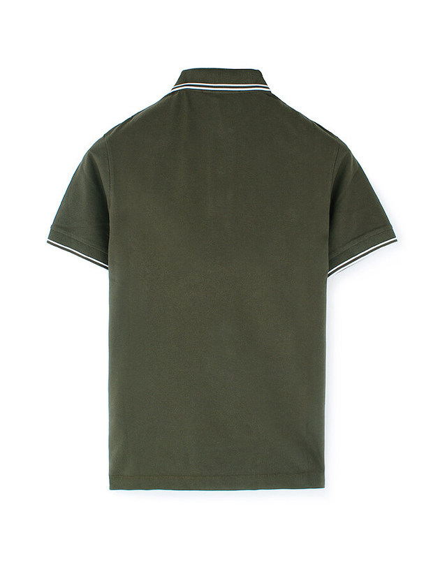 스톤아일랜드 키즈 스톤아일랜드 [명품] 25FW 스톤 PK 반팔 라인 카라티 카키 K2S152200007 S0018 V0054 착용컷