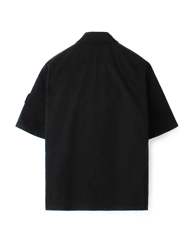 스톤아일랜드 키즈 스톤아일랜드 [명품] 26SS 스톤 와펜 집업 반팔 셔츠 블랙 L1S151100025 S0A10 V0029 네이비 착용컷