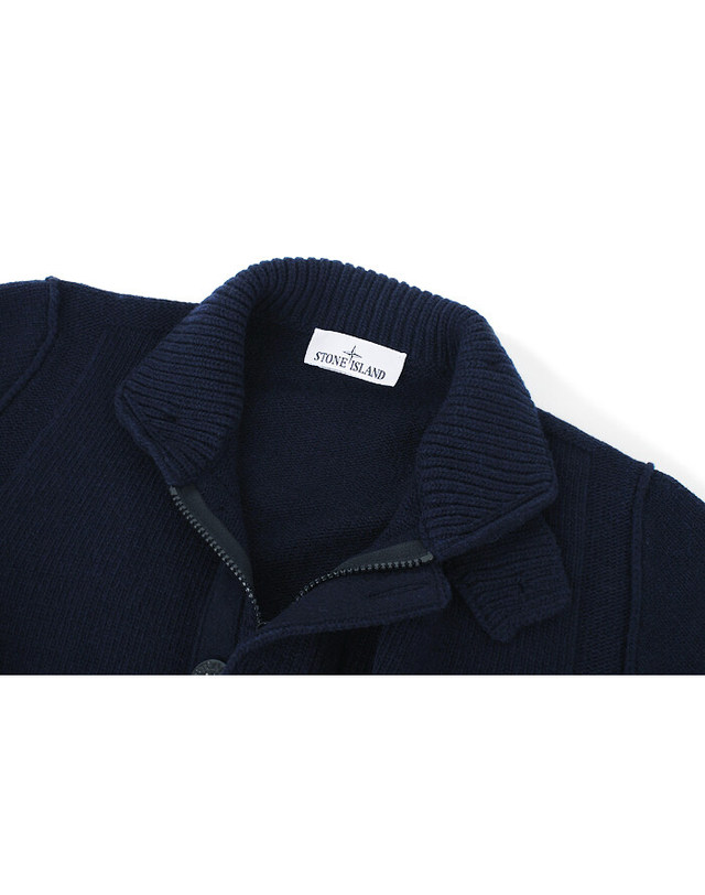 스톤아일랜드 키즈 스톤아일랜드 [명품] 25FW 스톤 버튼집업 울니트 네이비 K2S155100047 S00A3 V0020 착용컷