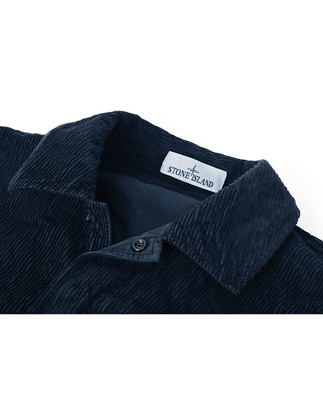 스톤아일랜드 키즈 스톤아일랜드 [명품] 25FW 스톤 링클 코듀로이 오버셔츠 네이비 K2S151200020 S0229 V0020 착용컷