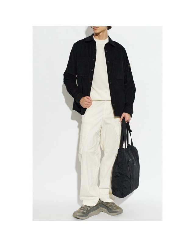스톤아일랜드 키즈 스톤아일랜드 [명품] 26FW 스톤아일랜드 코튼 코듀로이 남성 오버셔츠 L2S15 1200042 S0144 V0029 네이비 착용컷