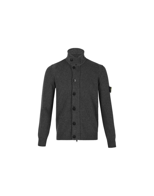 스톤아일랜드 키즈 스톤아일랜드 [명품] 스톤 26FW 와펜 패치 버튼 울 가디건 리드그레이 L2S15 5100047 S00A3 V0M62 카키 착용컷