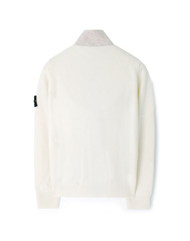 스톤아일랜드 키즈 스톤아일랜드 [명품] 26FW 스톤 버튼집업 울니트 아이보리 L2S155100047 S00A3 V0093 착용컷