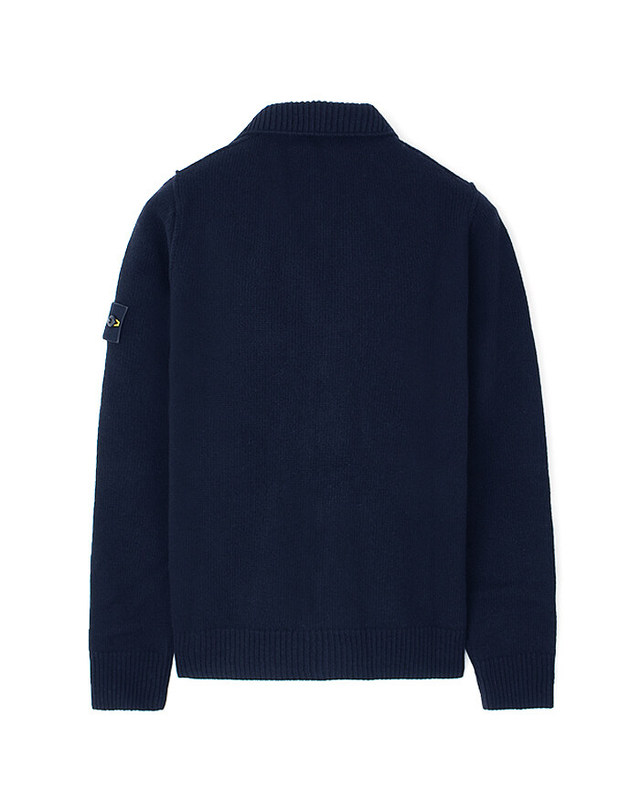 스톤아일랜드 키즈 스톤아일랜드 [명품] 26FW 스톤 버튼집업 울니트 네이비 L2S155100047 S00A3 V0020 착용컷