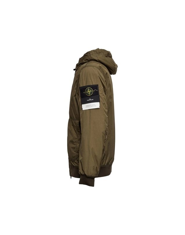 스톤아일랜드 키즈 스톤아일랜드 [명품] 스톤아일랜드 크링클 랩스 남성 후드 자켓 L1S15 4100110 S0A23 V005G 카키 착용컷
