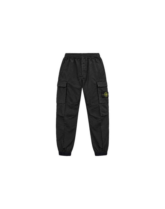 스톤아일랜드 키즈 스톤아일랜드 [명품] 스톤아일랜드 26FW 와펜 패치 카고 조거 코튼팬츠 블랙 L2S15 3100031 S0A10 V0029 진한 그레이 착용컷