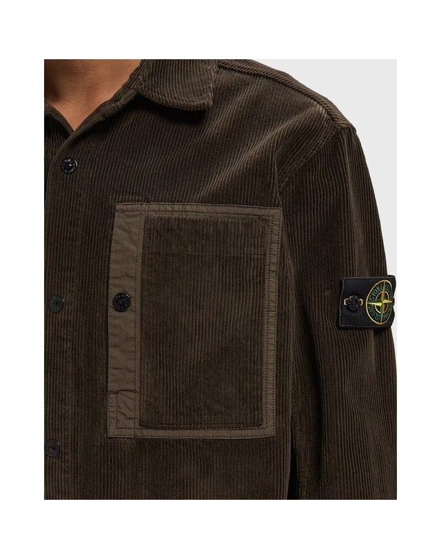 스톤아일랜드 키즈 스톤아일랜드 [명품] 26FW 스톤아일랜드 남성 코듀로이 셔츠 L2S15 1200016 S0212 V0078 진한 그레이 착용컷
