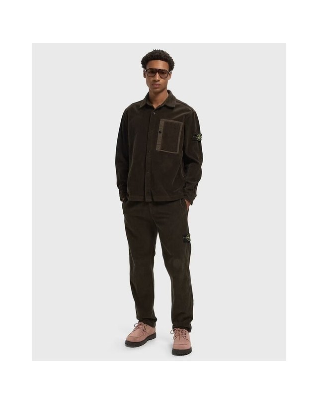 스톤아일랜드 키즈 스톤아일랜드 [명품] 26FW 스톤아일랜드 남성 코듀로이 셔츠 L2S15 1200016 S0212 V0078 진한 그레이 착용컷