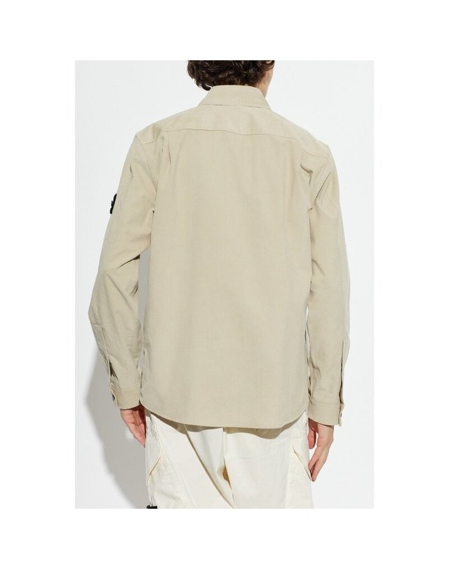 스톤아일랜드 키즈 스톤아일랜드 [명품] 26FW 스톤아일랜드 남성 코듀로이 셔츠 L2S15 1200042 S0144 V0095 아이보리 착용컷