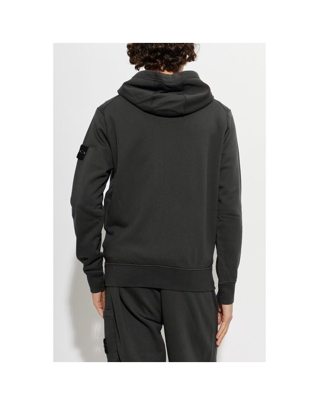 스톤아일랜드 키즈 스톤아일랜드 [명품] 26FW 스톤아일랜드 오가닉 코튼 플리스 남성 후드 집업 L2S15 6100061 S0051 V0062 진한 그레이 착용컷