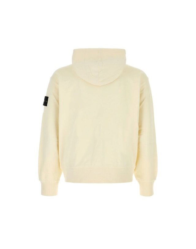 스톤아일랜드 키즈 스톤아일랜드 [명품] 26FW 스톤아일랜드 오가닉 코튼 플리스 남성 후드 집업 L2S15 6100009 S0051 V0093 아이보리 착용컷