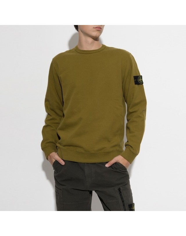 스톤아일랜드 키즈 스톤아일랜드 [명품] 스톤아일랜드 26FW 와펜 패치 기모 맨투맨 L2S156100049 S0A20 V005R 밝은 브라운 착용컷