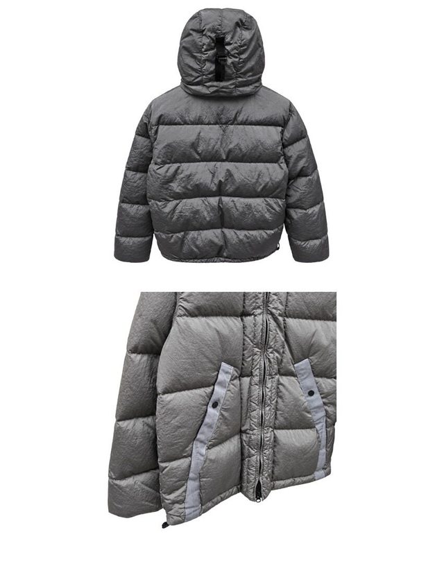 스톤아일랜드 키즈 스톤아일랜드 [명품] 26FW 와펜패치 나일론 메탈 립스톱 후드 다운 패딩 그레이 남성 패딩 L2S154100019 S0019 V0060 TFS 진한 그레이 착용컷