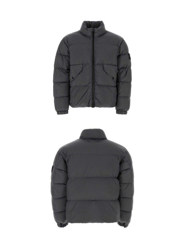 스톤아일랜드 키즈 스톤아일랜드 [명품] 23FW 791540623 V0062 와펜패치 크링클랩스 패딩자켓 다크 그레이 남성 패딩 / 진한 그레이 착용컷
