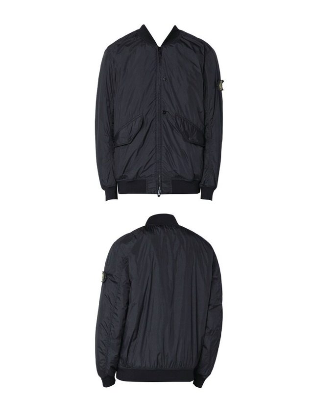 스톤아일랜드 키즈 스톤아일랜드 [명품] 24FW 811540923 V0029 와펜패치 가먼트 크링클 랩스 자켓 블랙 남성 자켓 / TFS BLACK 착용컷