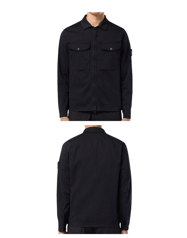 스톤아일랜드 키즈 스톤아일랜드 [명품] 24FW 811512808 V0029 와펜패치 셔츠 자켓 블랙 남성 자켓 / BLACK 착용컷